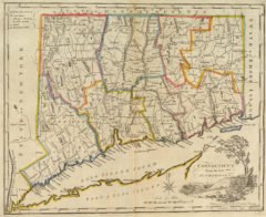 1814 State Map of Connecticut