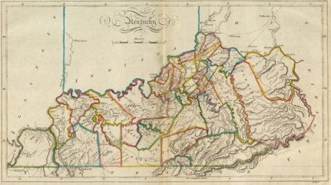 1814 Map of Kentucky
