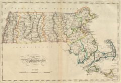 1814 State Map of Massachusetts