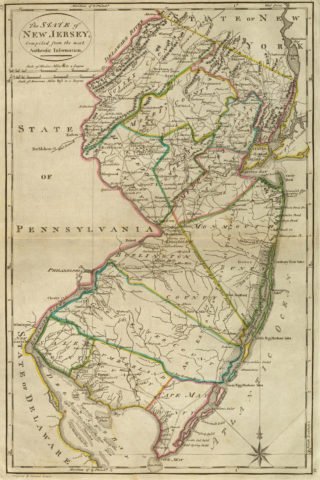 1814 State Map of New Jersey