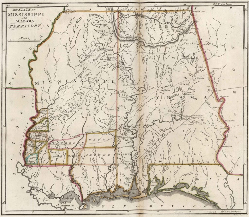 Old Historical City County And State Maps Of Alabama