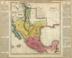 1822 Geographical, Historical, And Statistical Atlas Map Of Mexico