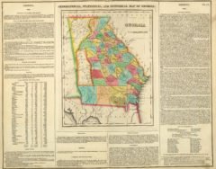 1822 Geographical, Historical and Statistical State Map of Georgia