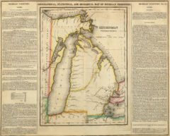 1822 Geographical, Historical and Statistical State Map of Michigan Territory