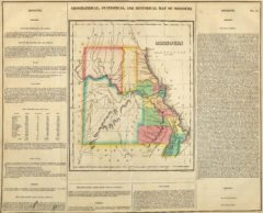 1822 Geographical, Historical and Statistical State Map of Missouri