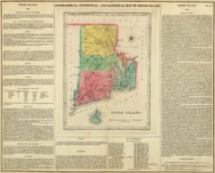 1822 Geographical, Historical and Statistical State Map of Rhode Island