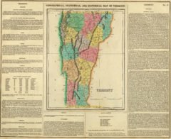 1822 Geographical, Historical and Statistical State Map of Vermont