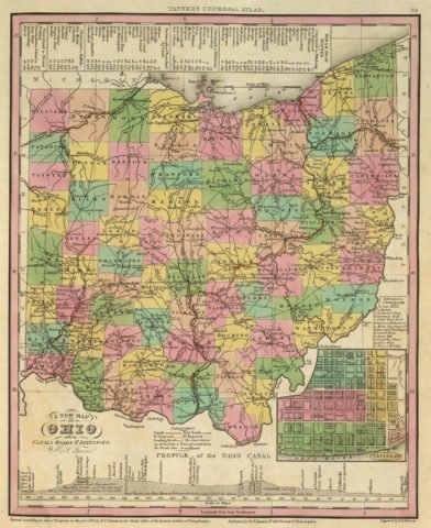 1836 State Map of Ohio