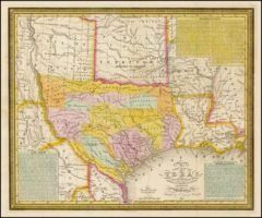1836 State Map of Texas, with the Contiguous American