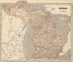 1845 State Map of Michigan