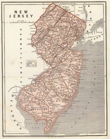 1845 State Map of New Jersey