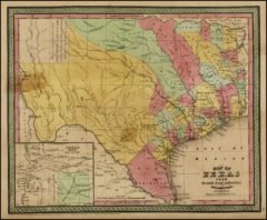 1850 State Map of Texas From the most recent authorities