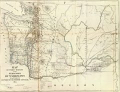 1866 State Map of Washington Public Survey Sketches by the Department of Interior Land Office