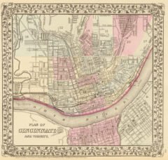 1880 City Map of Cincinnati