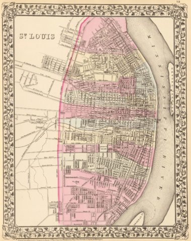 1880 City Map of St Louis