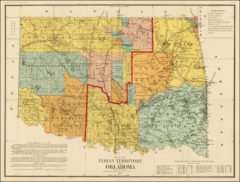 1890 Map Of Indian Territory And Oklahoma