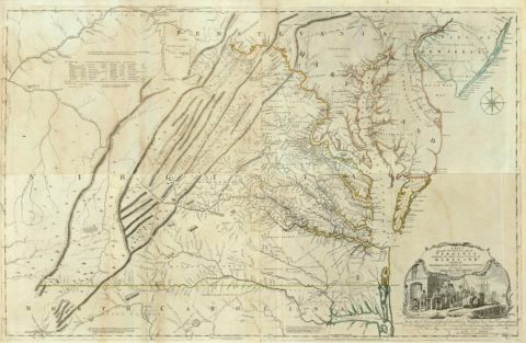 Old Historical City, County and State Maps of Virginia