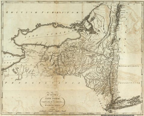 1795 State Map of New York Compiled from the best Authorities