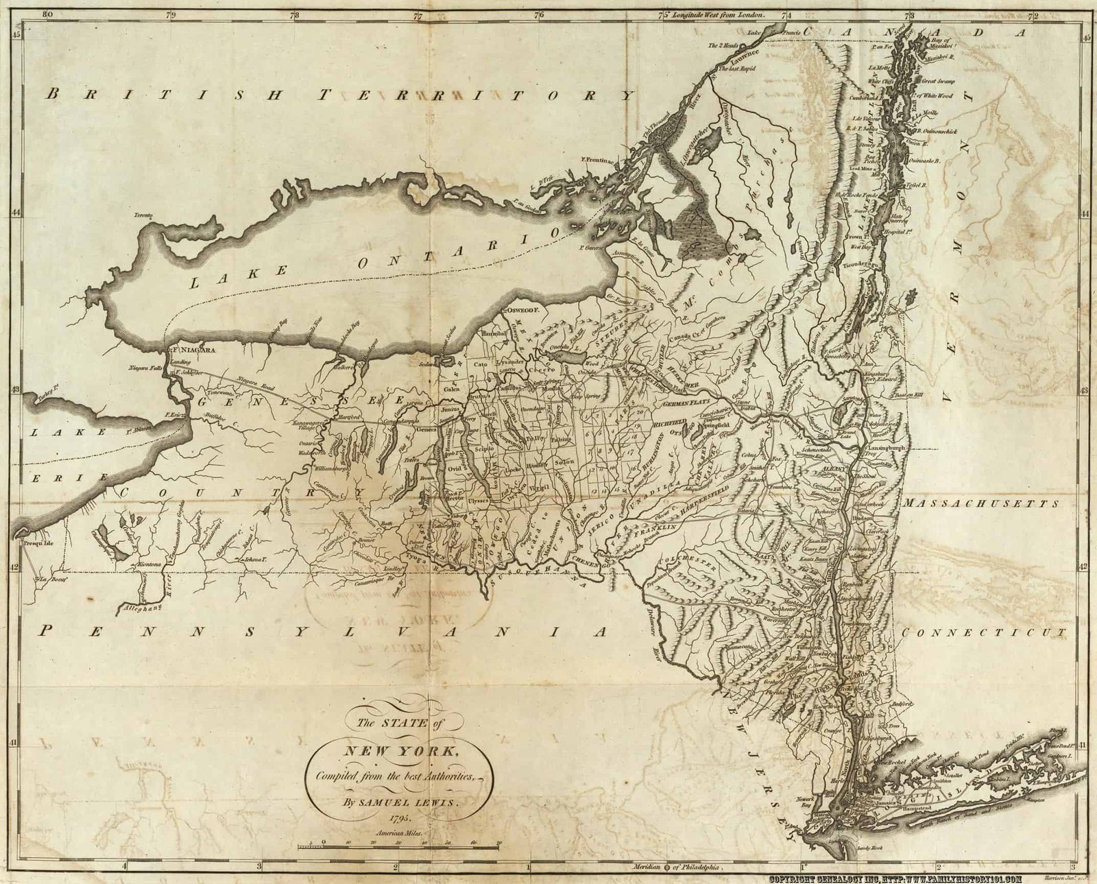 1804 NY MAP Gilbertsville Rosendale Hurleyville New York History Old    HUGE !!! 