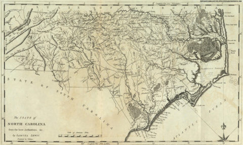 1795 State Map of North Carolina from the best Authorities