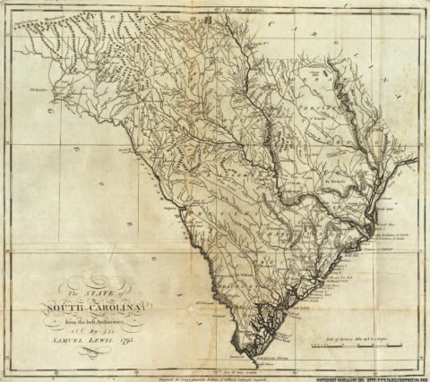 1795 State Map of South Carolina from the best Authorities
