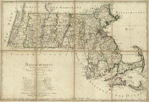 Old Historical City, County And State Maps Of Massachusetts