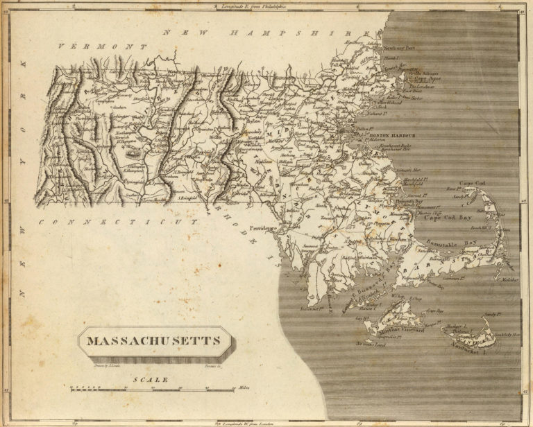 Old Historical City, County and State Maps of Massachusetts