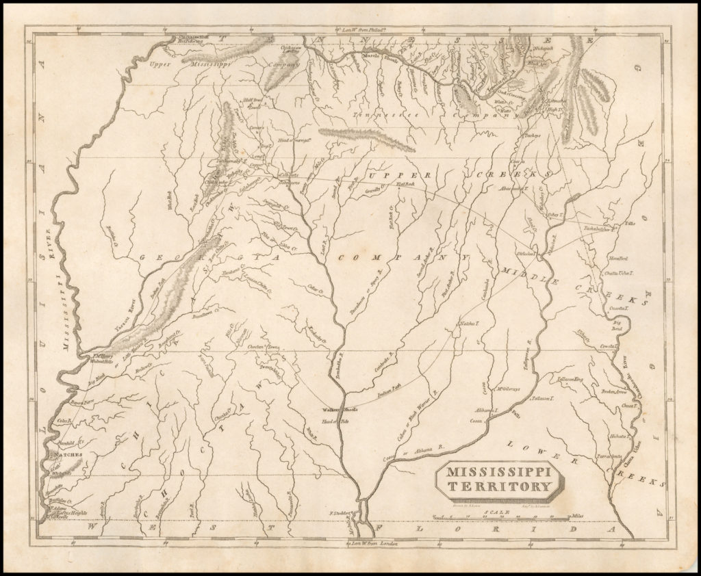 Old Historical City, County and State Maps of Mississippi