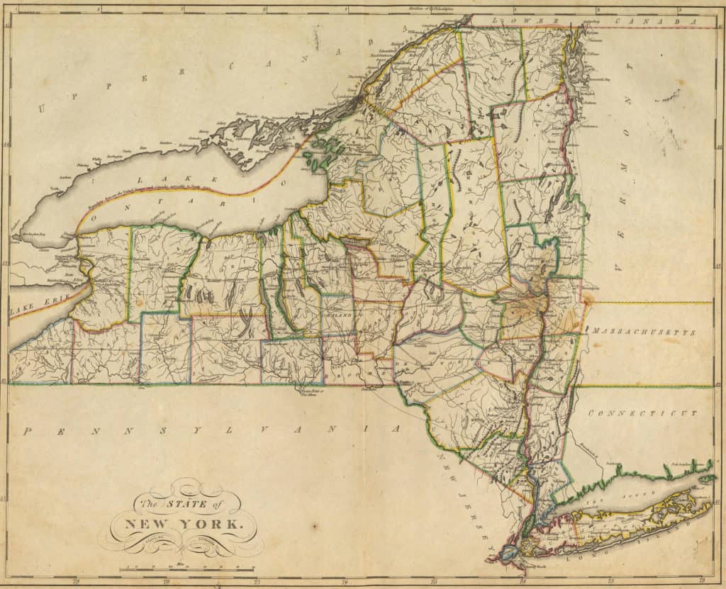 Old Historical City, County and State Maps of New York