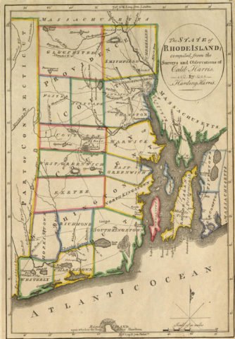 1814 State Map of Rhode Island