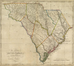 Old Historical City, County and State Maps of South Carolina