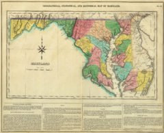 1822 Geographical, Historical and Statistical Map of Maryland