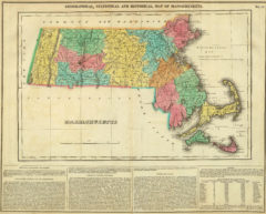 1822 Geographical, Historical and Statistical State Map of Massachusetts