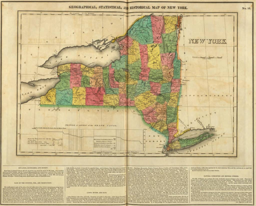 Old Historical City, County and State Maps of New York