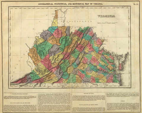 Old Historical City, County and State Maps of Virginia