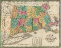 1827 Map of Rhode Island, Massachusetts and Connecticut
