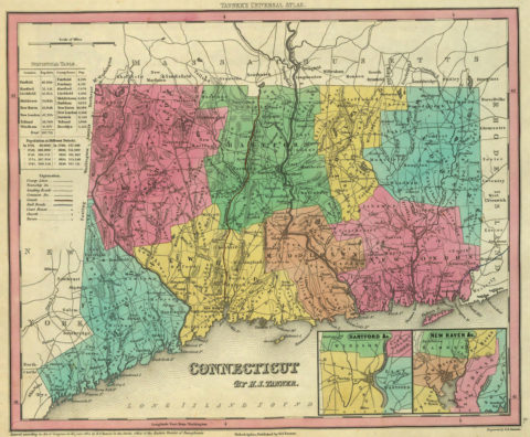 1836 Map of Connecticut