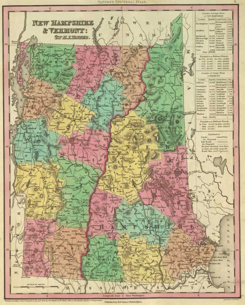 Old Historical City, County And State Maps Of Vermont