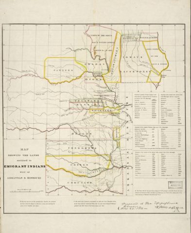 1836 Map of the  Indian Territories by Everett