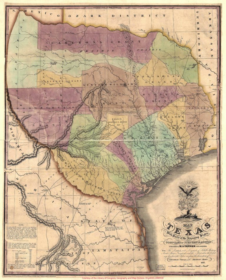 Old Historical City, County and State Maps of Texas