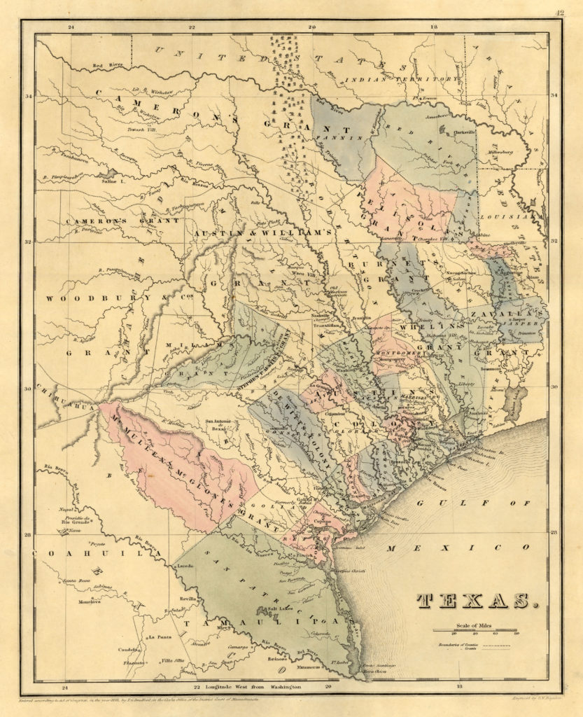 Old Historical City, County and State Maps of Texas