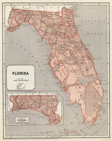 1845 Map of Florida