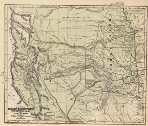 Old Historical City, County and State Maps of Texas