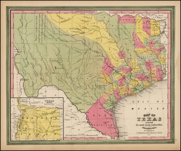 Old Historical City, County And State Maps Of Texas