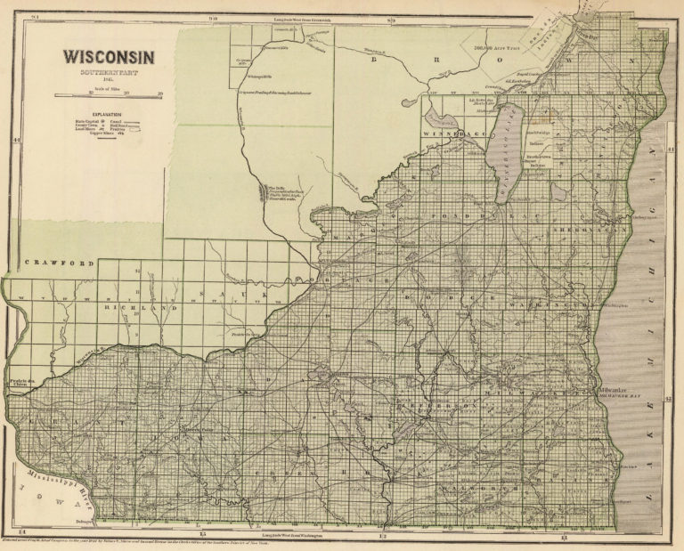 Old Historical City, County and State Maps of Wisconsin