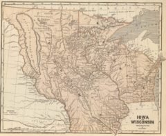 1845 State Map of Wisconsin and Iowa