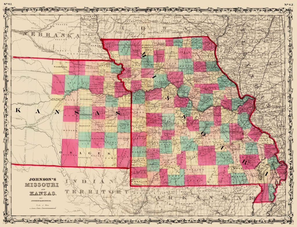 1860 Map Of Kansas And Missouri 1024x782 