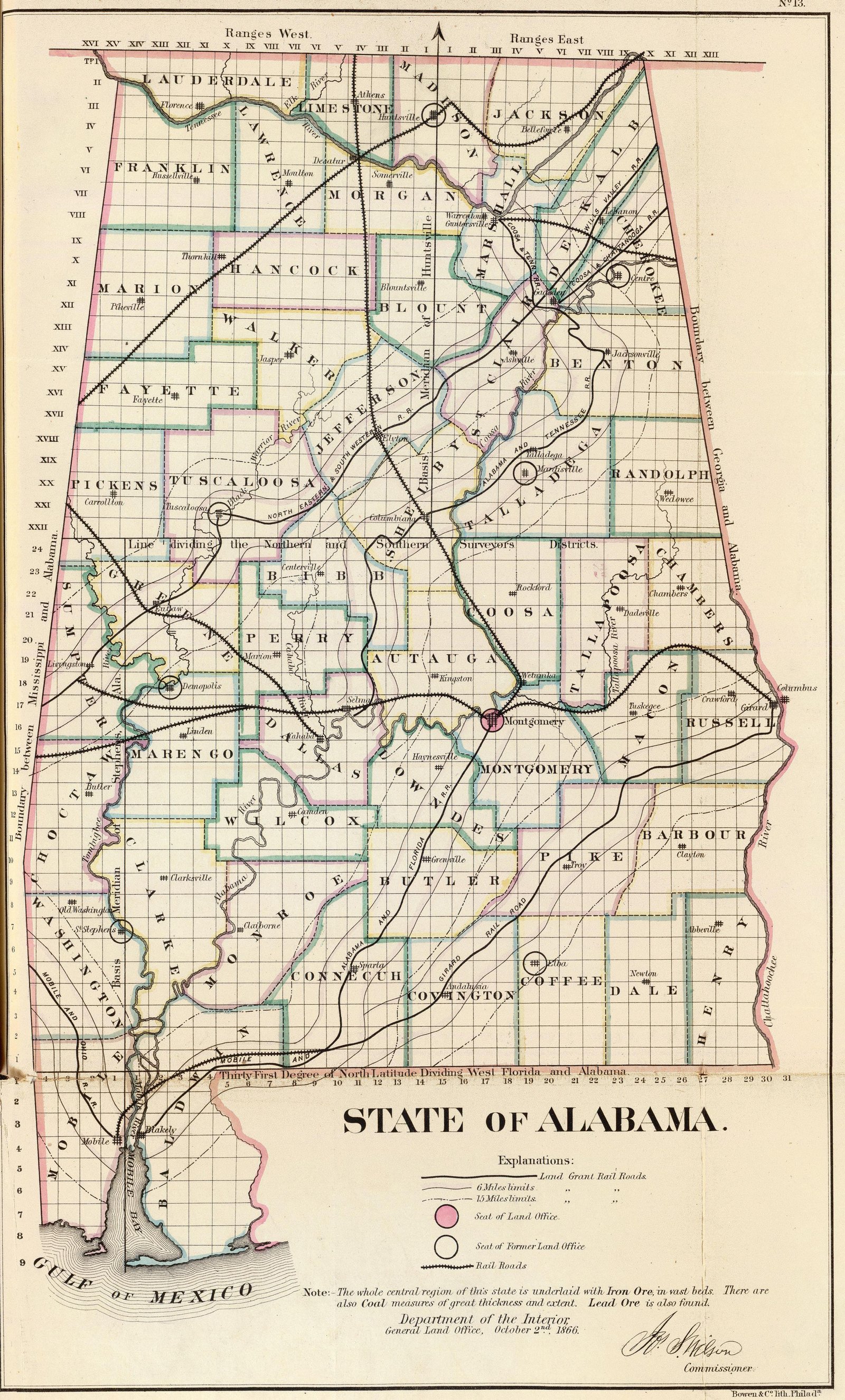 1841 AL ALABAMA MAP Pike Road Pinson Pleasant Grove Prattville Prichard LARGE XL 