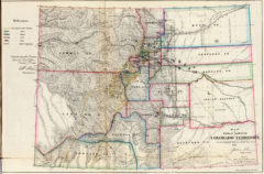 1866 Map of Colorado Public Survey Sketches by the Department of Interior Land Office