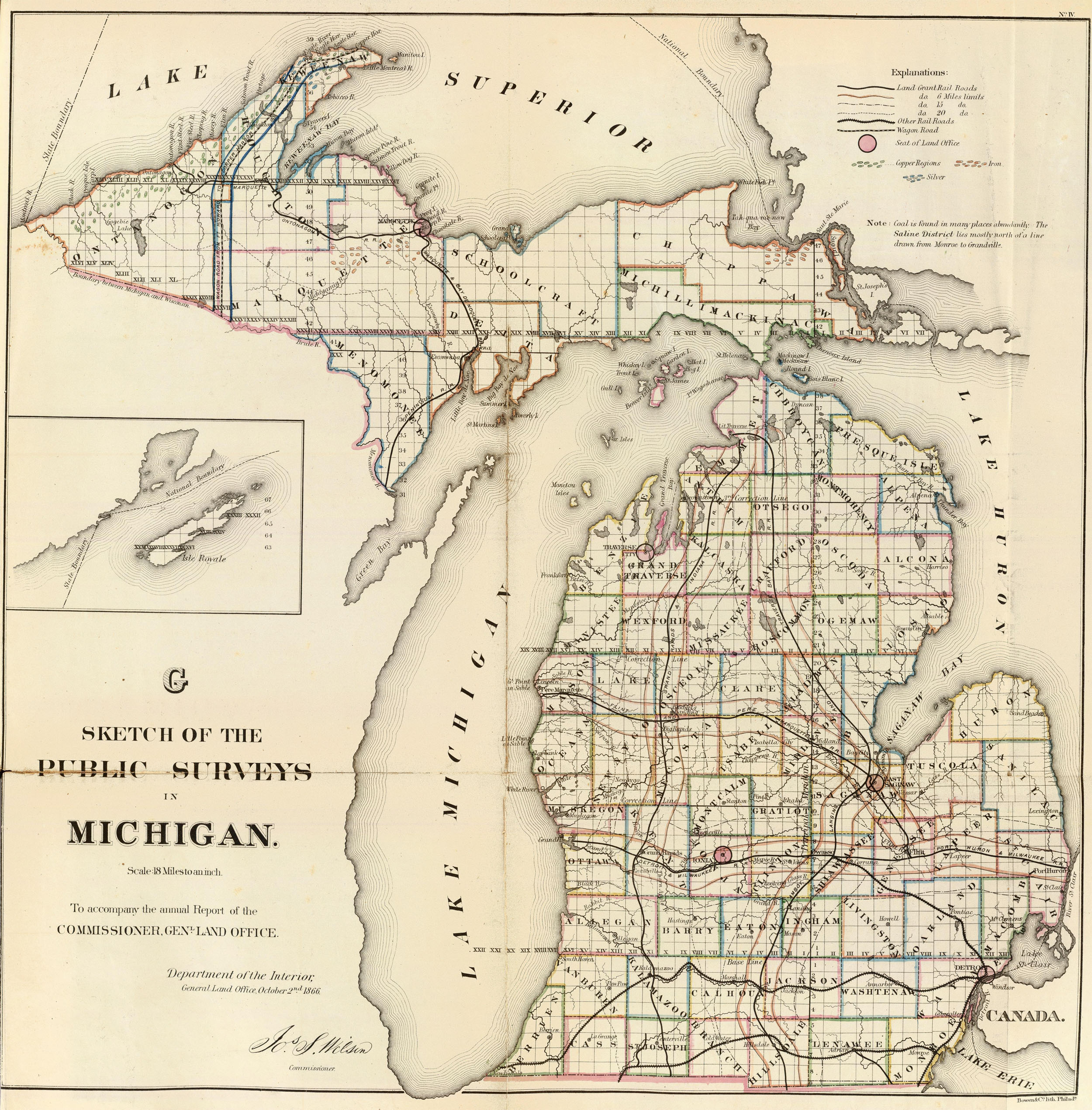 State Of Michigan Plat Maps Old Historical City, County And State Maps Of Michigan